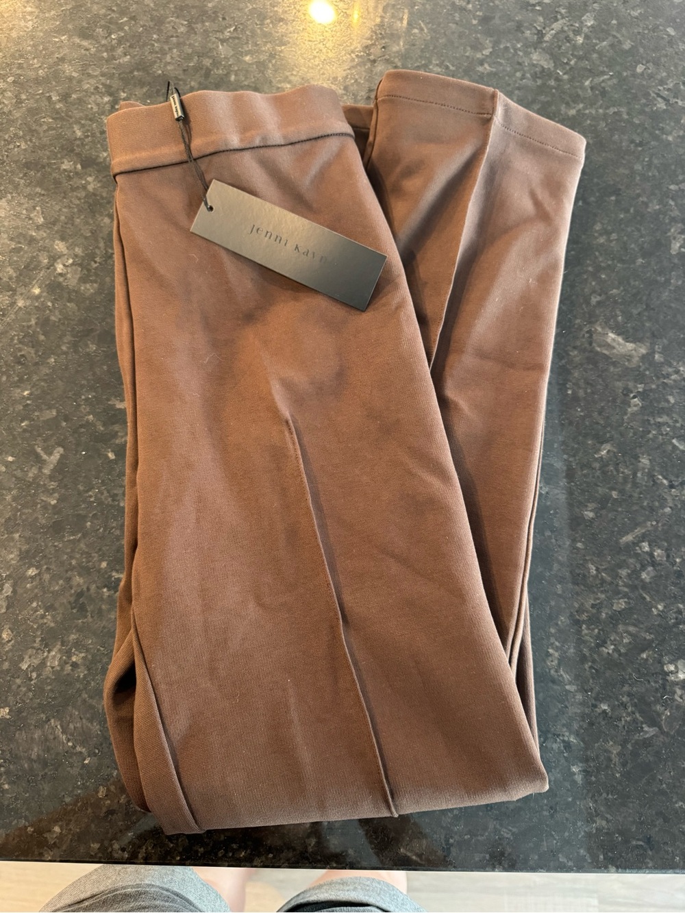 JENNI KAYNE Women's Forme Pant  Chocolate Size Small New Knit Pull On High Rise - Picture 5 of 7